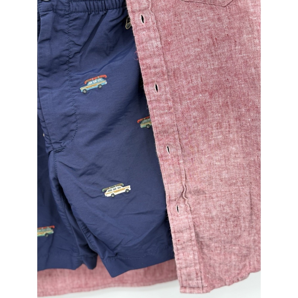J. Crew Linen Blend Slim Fit M Shirt & POLO Ralph Lauren Wagon Swim Trunks Sz M - Picture 4 of 16